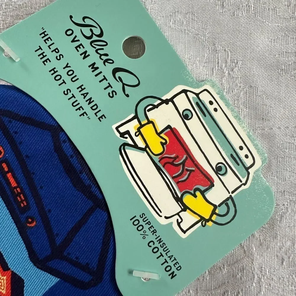 Blue Q Cotton Oven Mitt Cook Bake DJ Stove Top Pots and Pans
